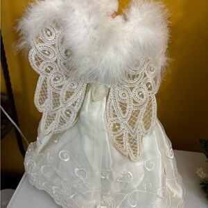 Vintage Elegant White Angel Tree Topper